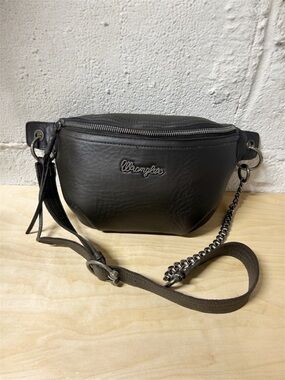 Wrangler Genuine Leather Fanny Pack Crossbody Bag Women’s Dark Brown EUC